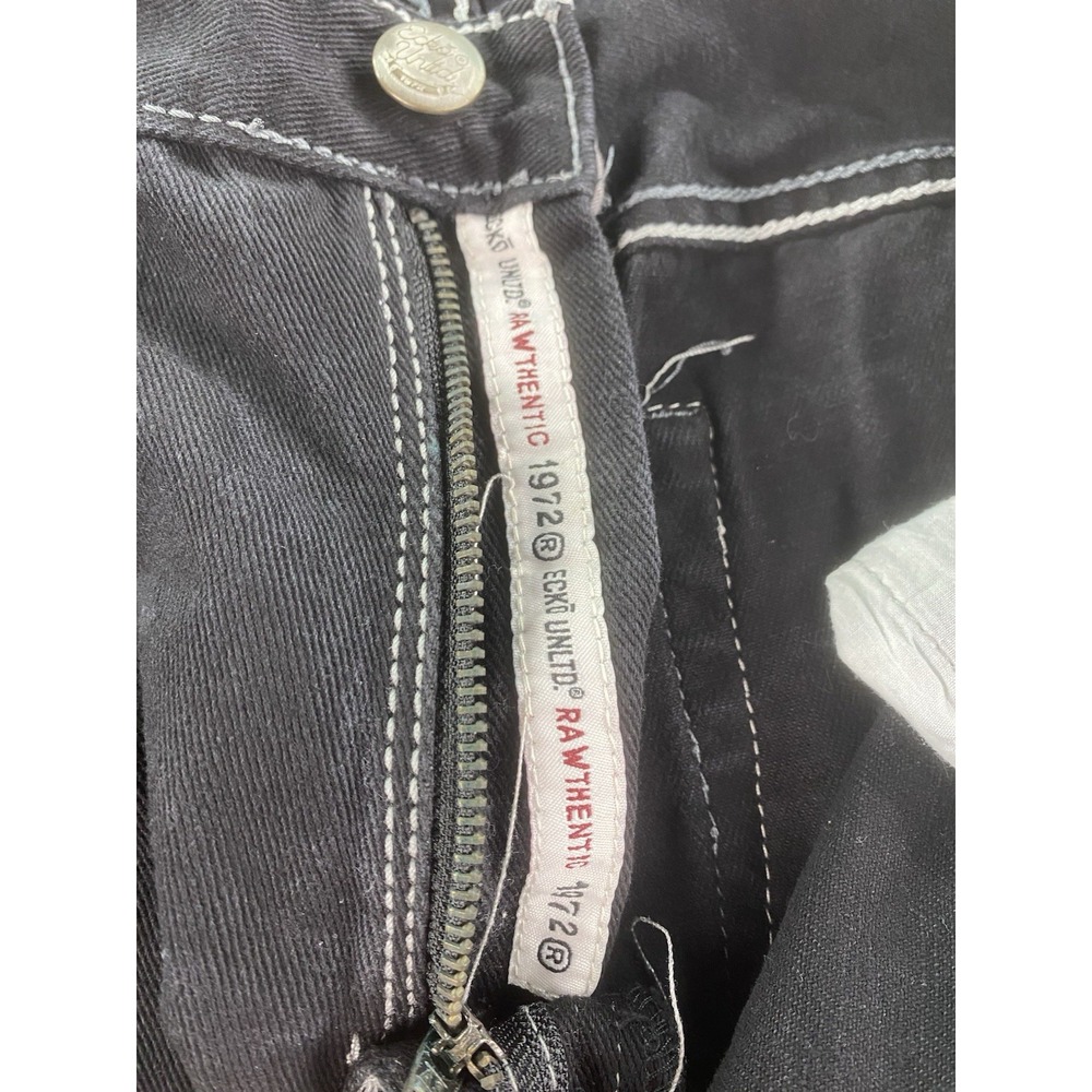 Ecko Jeans Men 38x32 Black Cotton Denim Streetwear Grunge Skater Baggy Fit Y2k - Picture 8 of 16
